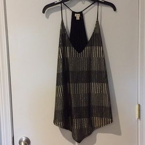 Gold and black tank top